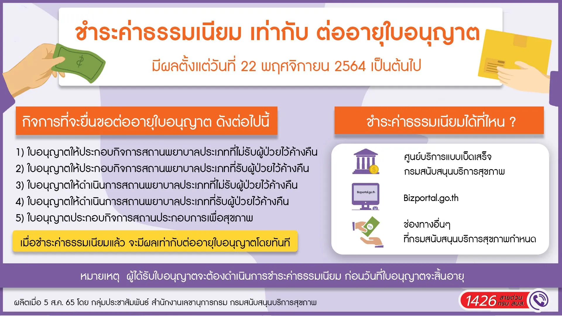 ชำระค่าธรรมเนียม
